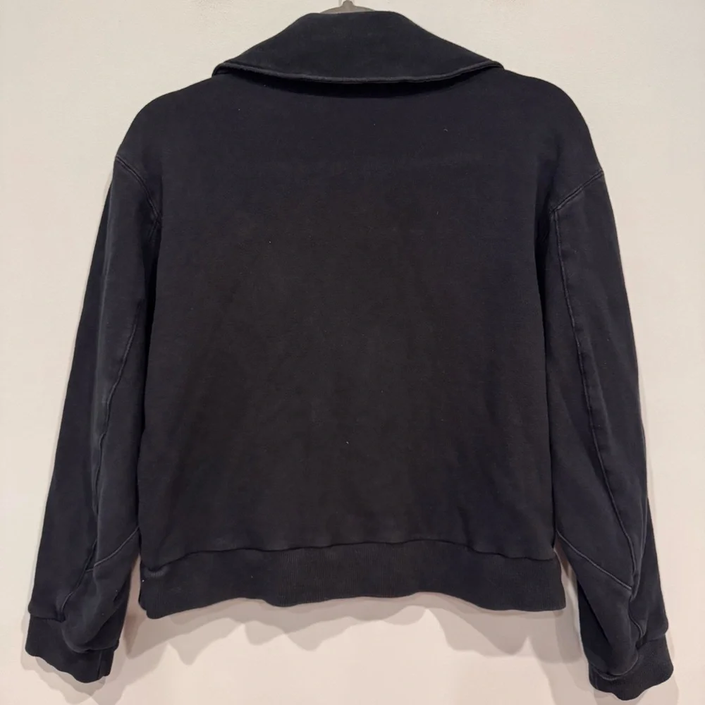 Tibi Terry Flap Sweatshirt Black XS - Picture 6 of 8